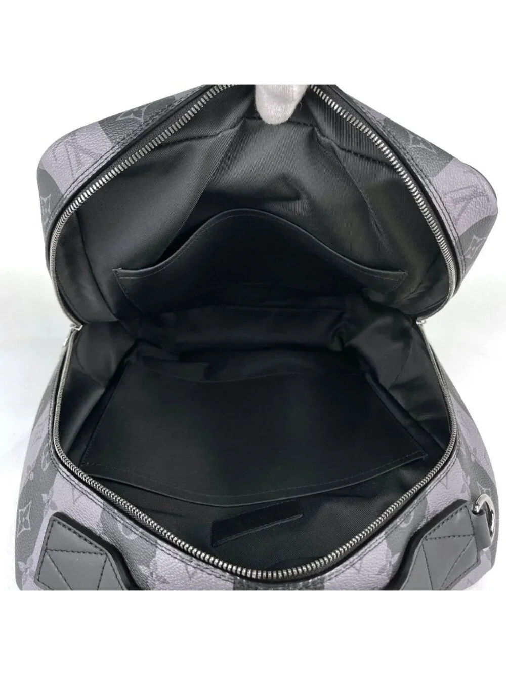 Louis Vuitton Modular Backpack Monogram Stripe 2-Way Eclipse Black Gray